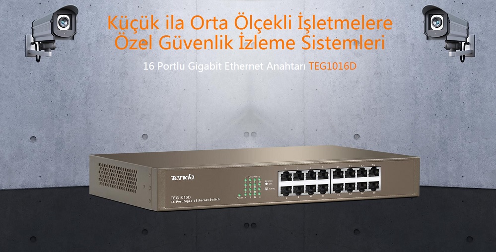 Tenda TEG1016D 16 Port Gigabit Rackmount Switch - 10/100/1000 Ethernet | 19